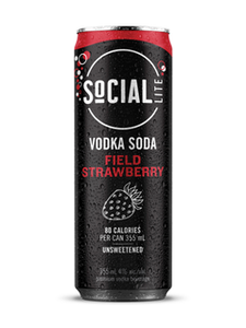 Social Lite Field Strawberry Vodka Soda